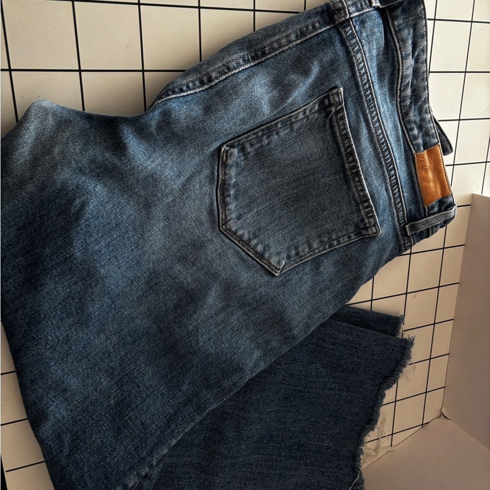 Paige wide cropped leg jeans